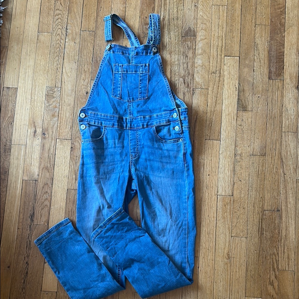 Vibrant Blue Denim Overalls with Adjustable Straps